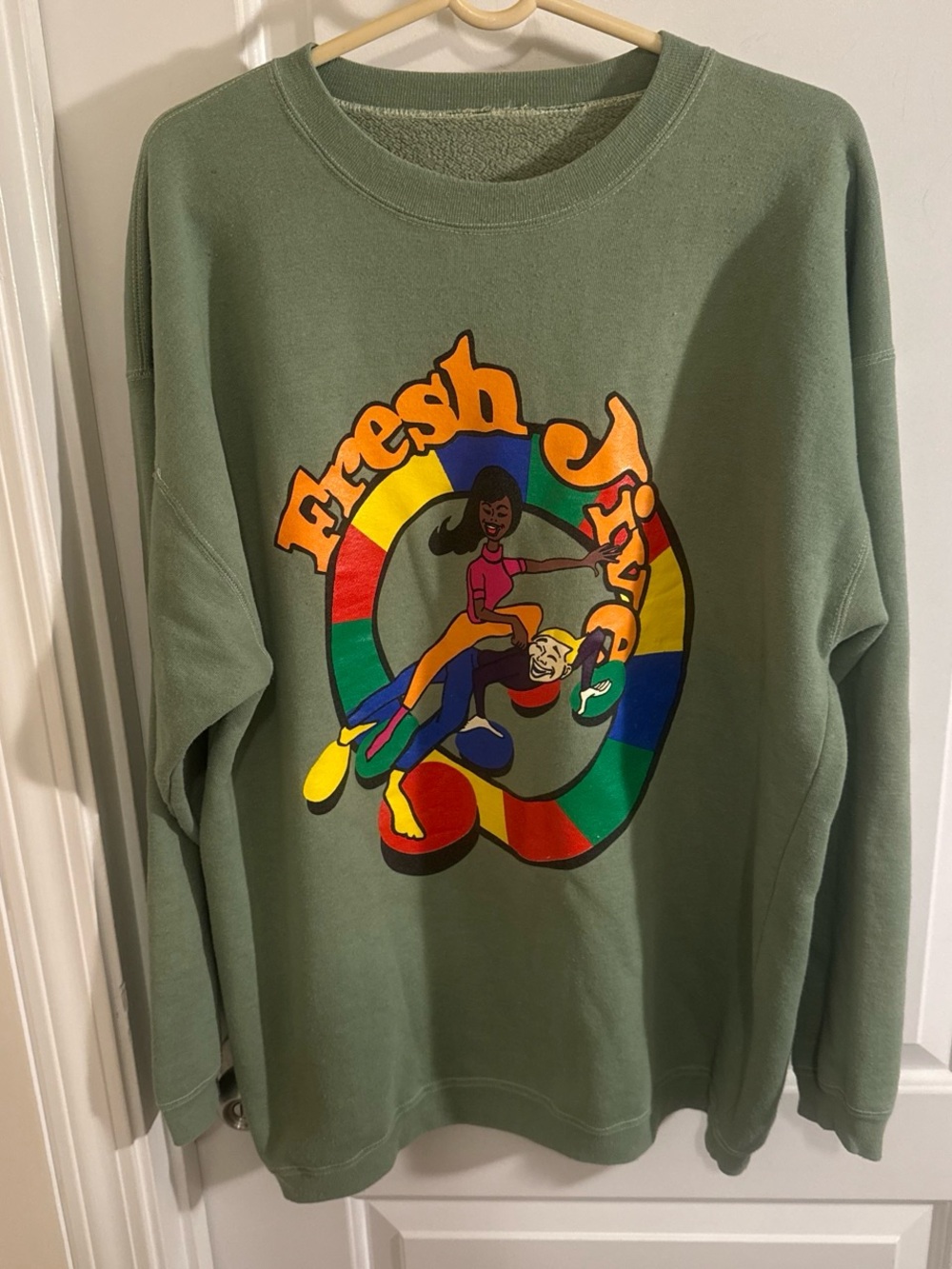 Vintage Fresh Jive Green Graphic Crewneck Sweatshirt - Fresh Jive